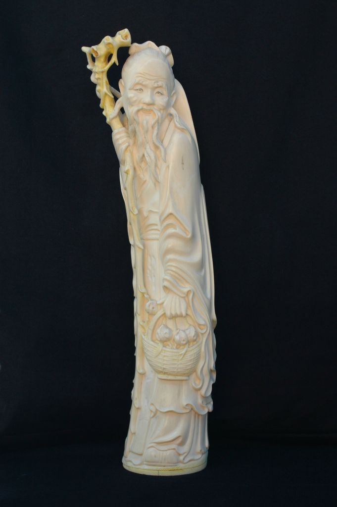 Single ivory tusk - Ming Dynasty - 1368-1644